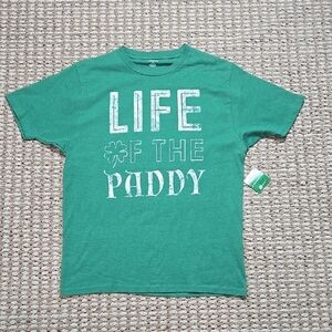 St Patricks Day Medium Shirt Green Life of the Paddy 38 - 40 Top